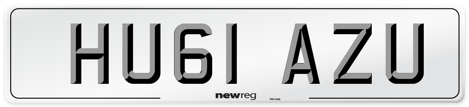 HU61 AZU Number Plate from New Reg